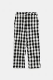 TWO-TONE PLAID PANTS at Zara